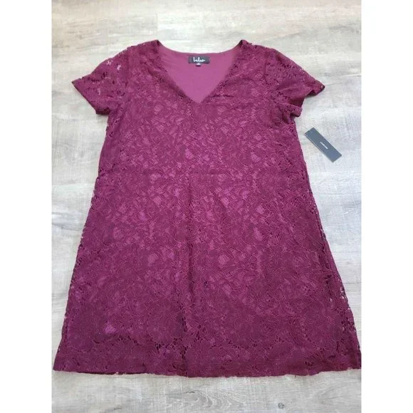 Lulus Bancroft Red Lace Shift Dress - Picture 4 of 7